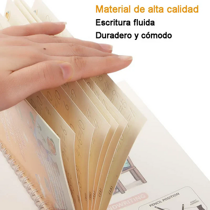 Set Cuadernos mágicos caligrafía x4